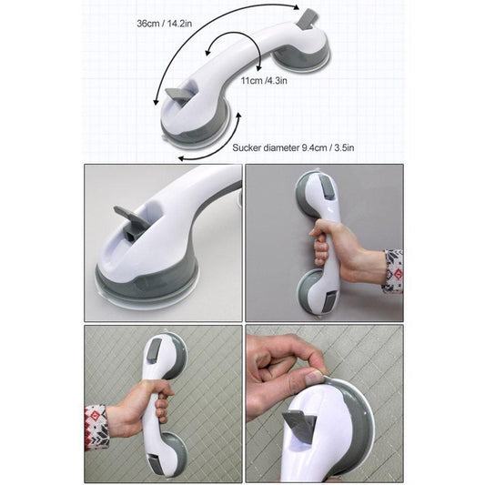 Handle-ABS Plastic Anti Slip Vacuum Suction Cup Easy Grip Safety Handle