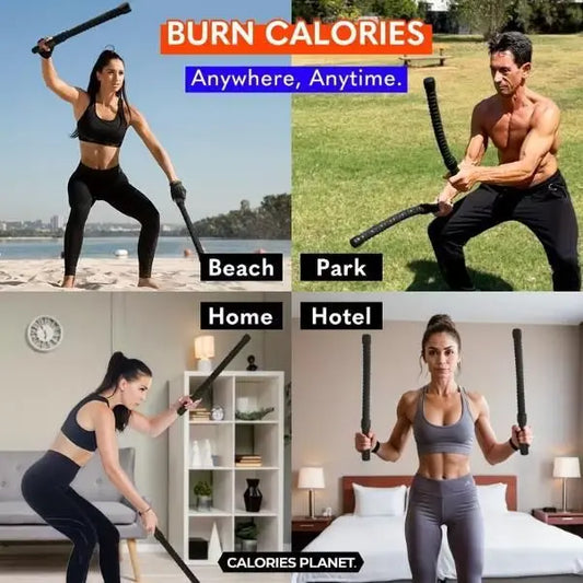 2pcs Black Portable Wireless Battle Rope TrendCart